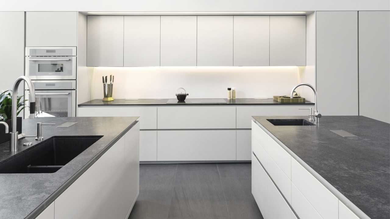 Award winning NOLI modern kitchen design, white cabinets
