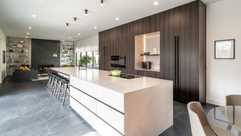 custom tile floor in a modern italian kitchen