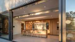 Panoramic view of luxury hillside kitchen Panoramic view of luxury hillside kitchen